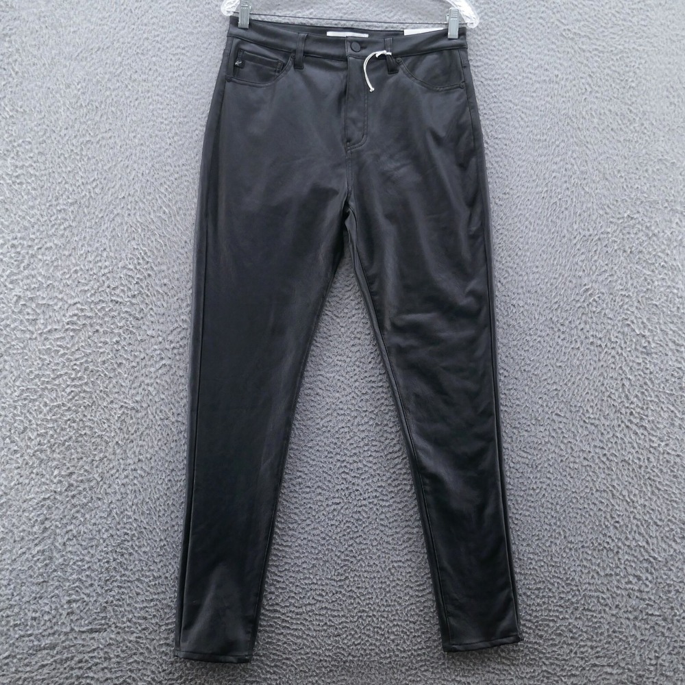 KanCan Black Faux Leather High Rise Super Skinny Pants Size 11/29 NEW
